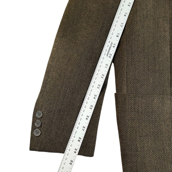 Pronto Uomo Brown Casual Everyday Wool Cotton Blazer Mens Size Large - Picture 7 of 7